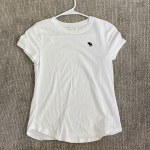 White basic kids tee